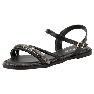 Sandália Feminina Flat Beira Rio 8472413 PRETO 35