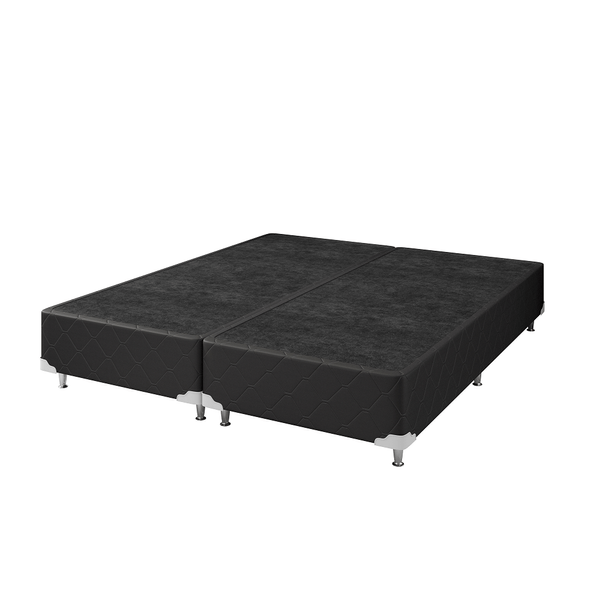 Base Cama Box Casal Ortho Firme Madeira de Eucalipto Preto 158x198cm Marjom