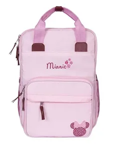 Mochila Maternidade Premium Decorada Minnie Rosa com Trocador Babygo