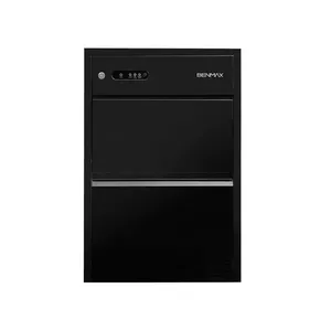 Máquina de Gelo Benmax Super Ice 26-07kg Produção 26kg Dia Reservatório 2L Aço Inox Preto 220V Máquina de Gelo Benmax Super Ice 26-07kg 26kg em 24h Reservatório 7kg Preto 220V