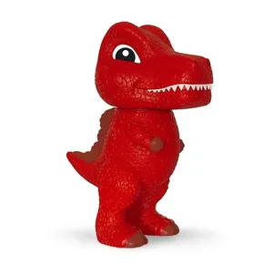 Dinossauro Dino Star Rex Em Vinil Vermelho 3142 - Toyer Brinquedos