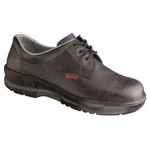 Sapato de Couro Preto com Cadarço com Biqueira Plástica - CONFORTO 42
