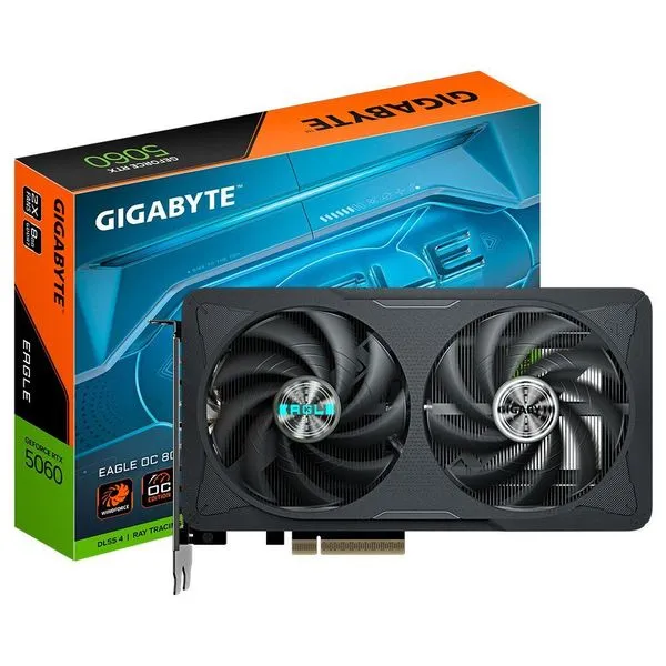 Placa de Vídeo Geforce RTX5060 Eagle OC 8GB GDDR7 para Games e Criação de Conteúdo Gigabyte Placa de Vídeo Geforce RTX5060 Eagle OC 8GB GDDR7 para Jogos em 1440p Gigabyte