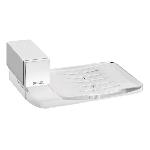 Saboneteira cromada para parede Prime Docol