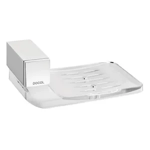 Saboneteira cromada para parede Prime Docol