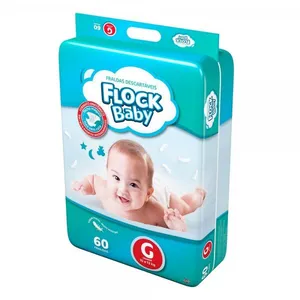 Fralda Flock Baby Hiper Tamanho G Com 60 Unidades