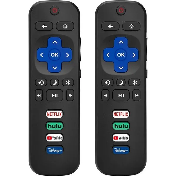 Controle AcCoyer Compatível TV Roku 2 Unidades Preto BI