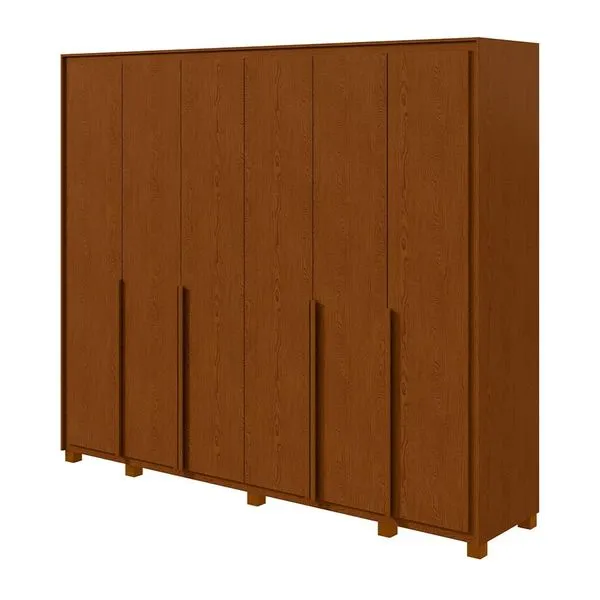 Guarda-Roupa Casal com Pés Imperatore 6 Portas 6 Gavetas Frassino