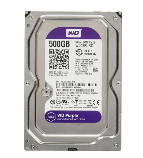 HD Externo Disco Rígido Interno 500Gb WD Purple Computador DVR