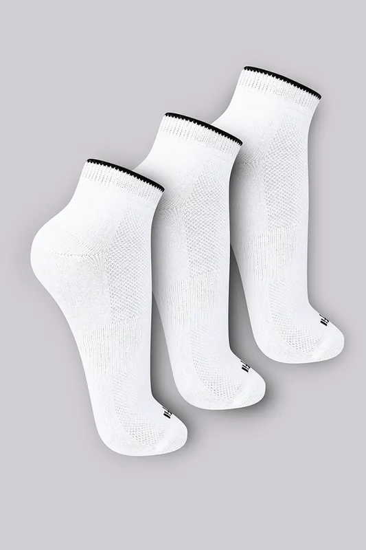 Kit com 3 Meias Trifil Cano Curto Friso Tamanho: 33 a 38 | Cor: 0900 - SORTIDO