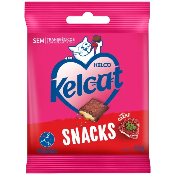 Petisco Kelcat Snack Carne para Gatos 40 g