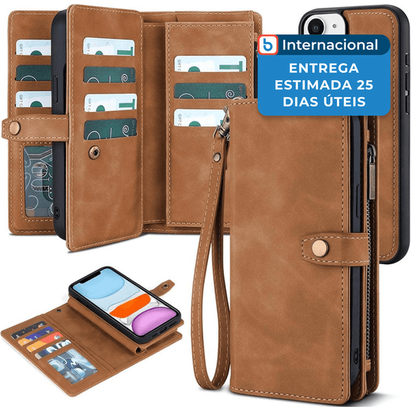Capa Porta-Cartões iPhone 11 Magnet Twohead Marrom A-MBI
