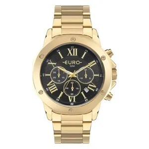 Relógio Euro Feminino Big Case Dourado - EUJS25AD/4P Relógio Euro Unissex Delux Dourado - EUJS25AD/4P