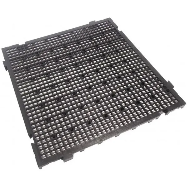 Piso Plástico 50x50cm Preto - EKO-PIS-02-03 - EKOPALETE