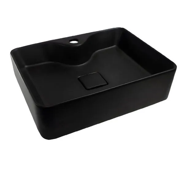Cuba De Sobrepor Manplex Cerâmica Preto Fosca E1507