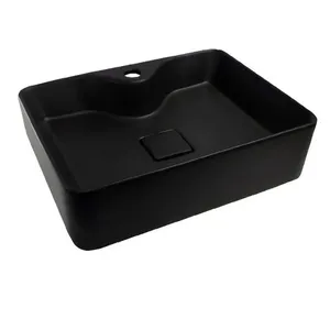 Cuba De Sobrepor Manplex Cerâmica Preto Fosca E1507