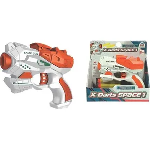 Lançador de Dardos X Darts Space 1 com Lançamento por Pressão e 3 Dardos de Espuma Braskit Lançador X Darts Space 1 com 3 Dardos de Espuma Braskit