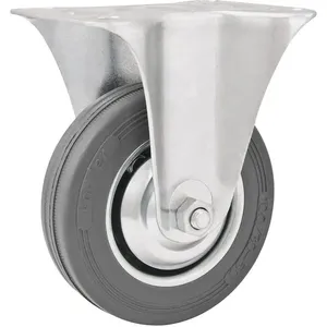 Rodízio Fixo Leve de Borracha Cinza 3" 40kg - VONDER