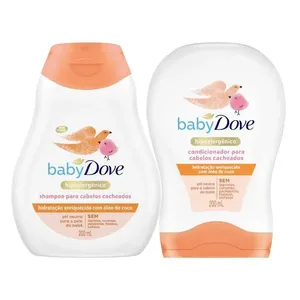 Kit Shampoo e Condicionador Baby Dove Cabelos Cacheados Hidratação Henriquecida 200ml