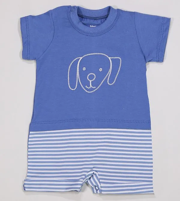 Macaquinho Dog - DO02 De 3 a 12 meses Azul - G