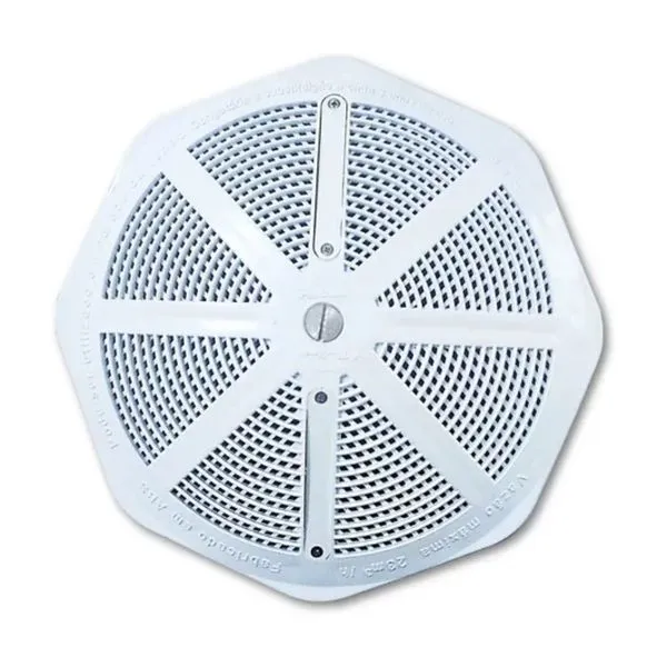 Ralo de Fundo Grande para Piscina de Alvenaria Alta Vazao Encaixe 50mm Abs Branco Brustec Lazer Ralo de Fundo para Piscina de Alvenaria Alta Vazao Encaixe 50mm Branco Brustec Lazer