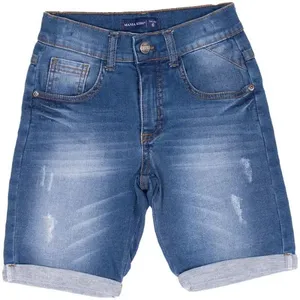 Bermuda Jeans - Masculina - Barra Virada - Mania Kids Bermuda Jeans - Masculina - Barra Virada - Tamanho 2 - Mania Kids