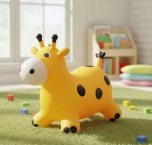 Girafa Upa Upa Inflável For Kids Com Som E Luzes - Suporta Até 60kg