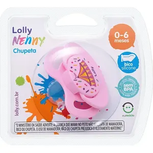 Chupeta Lolly Tip Silicone Orto T1 Rosa (MP)