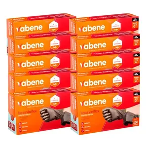 Kit de Luvas de Vinil Descartável Viniflex Sem Pó Preto 1000 G