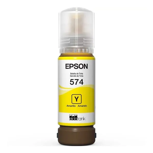 Refil de Tinta Epson T574420-AL Amarelo 70ml para Impressoras Ecotank Original Refil de Tinta Epson T574420-AL Amarelo 70ml Original para Ecotank
