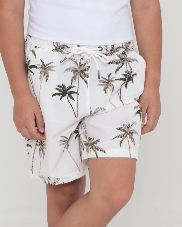 Bermuda Infantil Surf Estampada Floral Branca 6