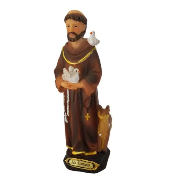 Imagem São Francisco Em Resina 13cm