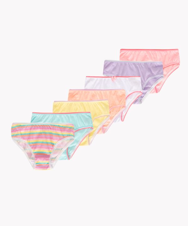 kit de 7 calcinhas infantil multicor 4