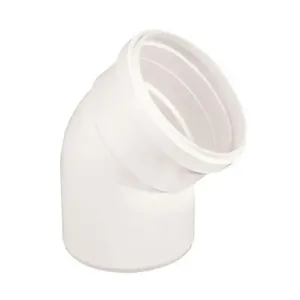 Joelho para Esgoto 45 graus 150mm Plástico Alta Resistência para Tubulação e Drenagem Corr Plastik Joelho para Esgoto 45 graus 150mm Plástico para Sistemas de Tubulação e Drenagem Corr Plastik