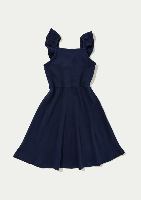 Vestido Infantil Babados Em Ribana - Azul 008