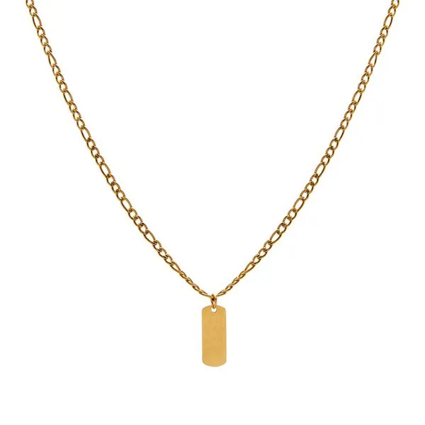 Colar Kyle de Aço Dourado Dourado Único