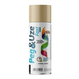 Spray Uso Geral Peg & Uze para Pintura em Plástico com Acabamento Bege Chesiquímica Spray Peg & Uze Uso Geral para Pintura em Plástico Bege Chesiquímica