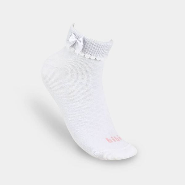 Meia Infantil Bibi Mini Branca Cano Curto 23/25