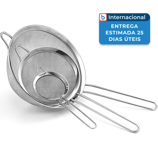 Conjunto 3 Coadores Cuisinart Ctg-00-3ms Malha Prata A-MBI