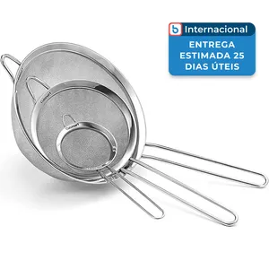 Conjunto 3 Coadores Cuisinart Ctg-00-3ms Malha Prata A-MBI
