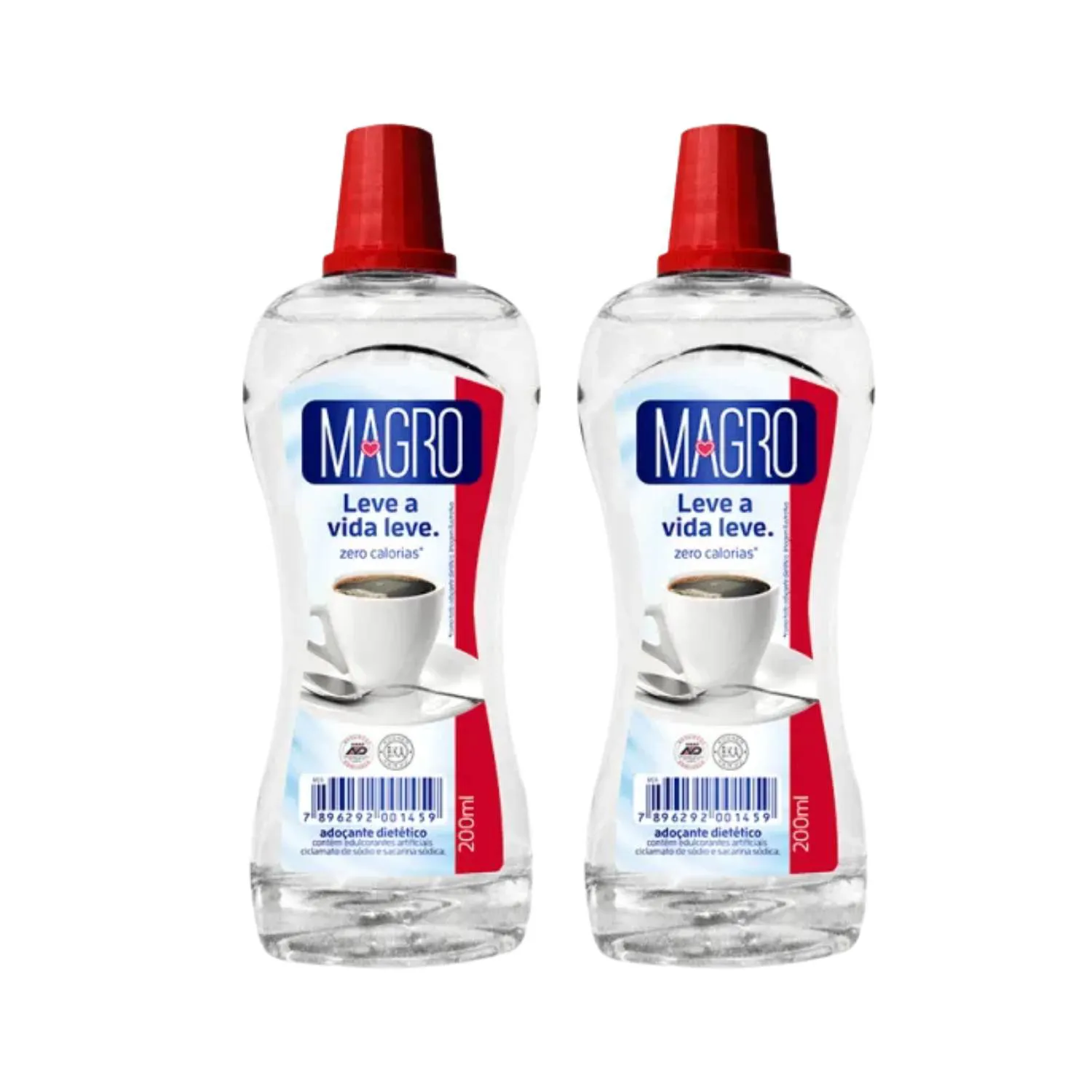 Kit Adoçante Dietético Líquido Tradicional - Magro 2 Unidades 200ml