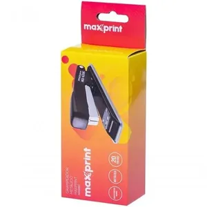 Grampeador Médio Maxprint G20C Metálico para Até 20 Folhas em Metal 1 Unidade Preto Grampeador Médio Maxprint G20C Metálico para Até 20 Folhas 1 Unidade Preto