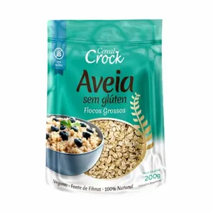 Aveia em Flocos Grossos Sem Glúten Leve Crock 200g