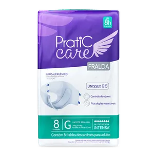 Fralda Pratc Care Geriatrica (G) Com 8 Un
