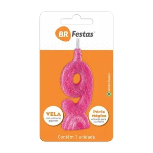 VELA BR FESTAS SUPER N°9 ROSA