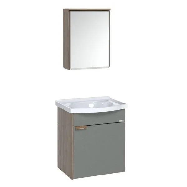 Kit Gabinete Para Banheiro A J Rorato Suspenso Capri Moss Absoluto 38,9cm (MP)