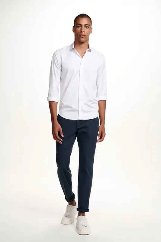 Calça Casual Chino - Azul - 52