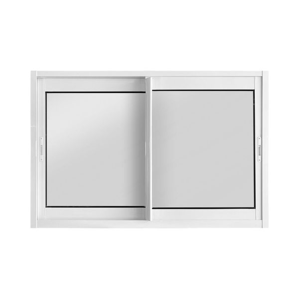 Janela de Correr 2 Folhas sem Grade Alumínio Branco Metalflex Ref.01 Janela de Correr 2 Folhas sem Grade Alumínio Branco 100x200cm