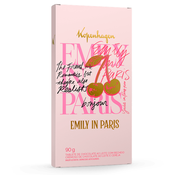 Tablete Recheado Cereja Emily In Paris 90G