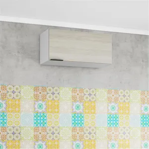 Armário de Geladeira Rubi com 1 Porta Bartira Branco com Freixo